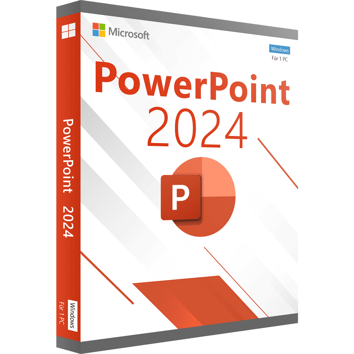 Verpackung von Microsoft PowerPoint 2024 für 1 PC, geeignet für Windows